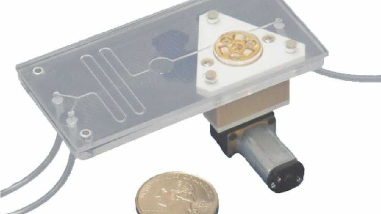 Miniatur Chip-Schlauchpumpe für Lab-on-a-Chip - Anwendungen - BMT