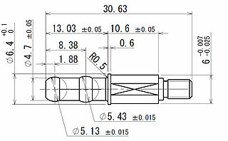 Abmessungen Mikro Pipettenpumpe Tip