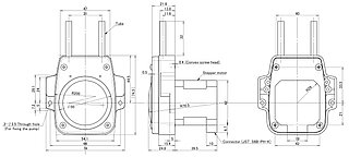 RP-M Abmessungen Schrittmotor-Version